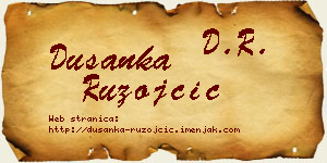 Dušanka Ružojčić vizit kartica